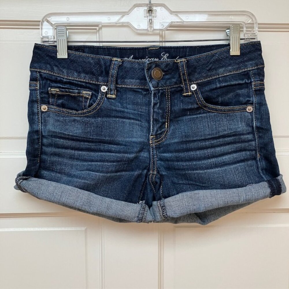 American Eagle Stretch denim cut off shorts 4